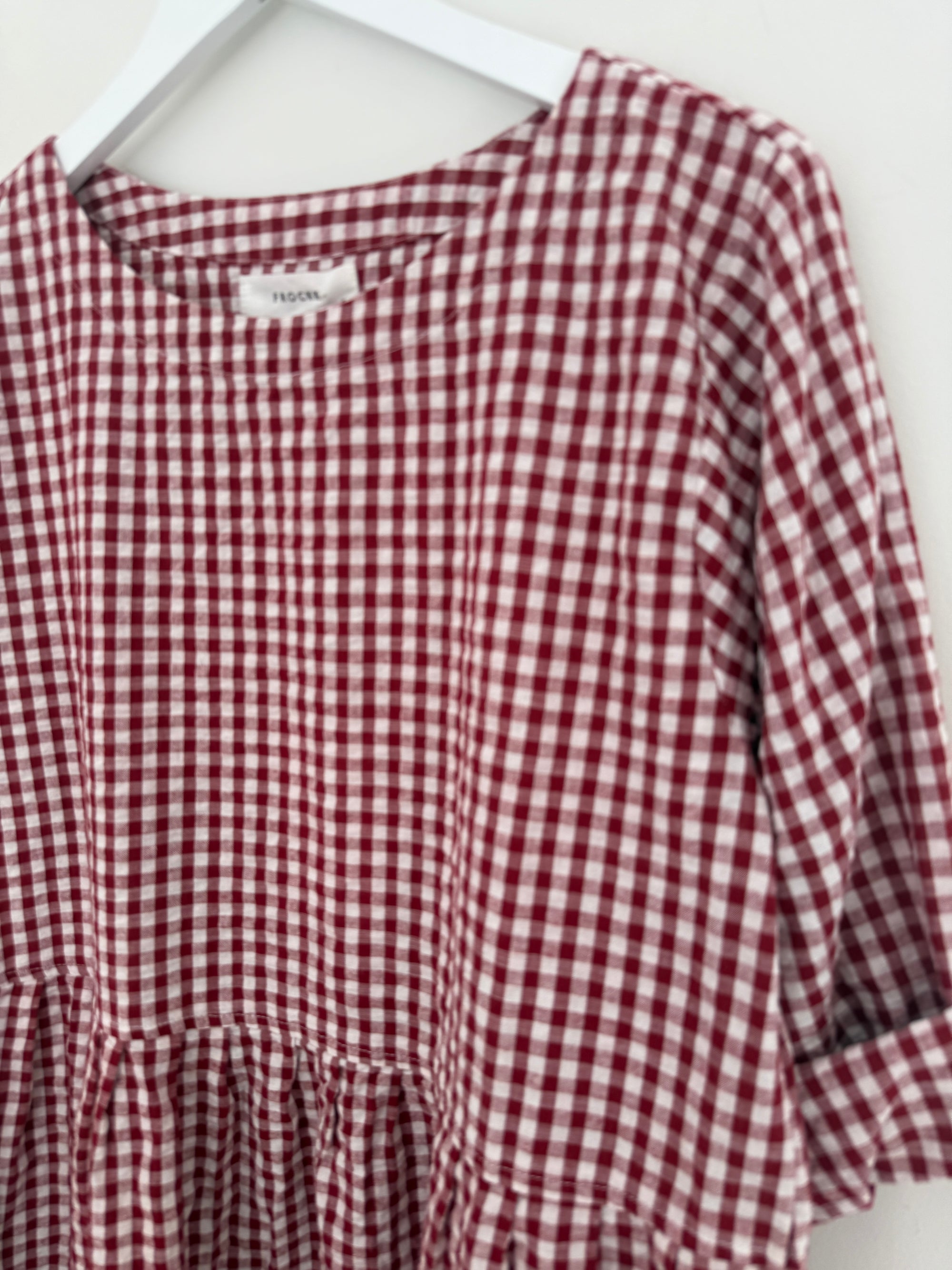 april dress - red gingham cotton Apparel