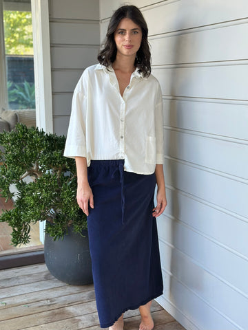 anthea skirt-indigo cord Apparel