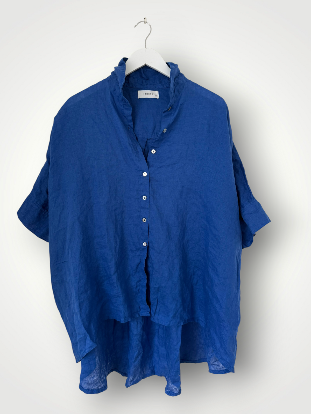 issey shirt - cobalt linen Apparel