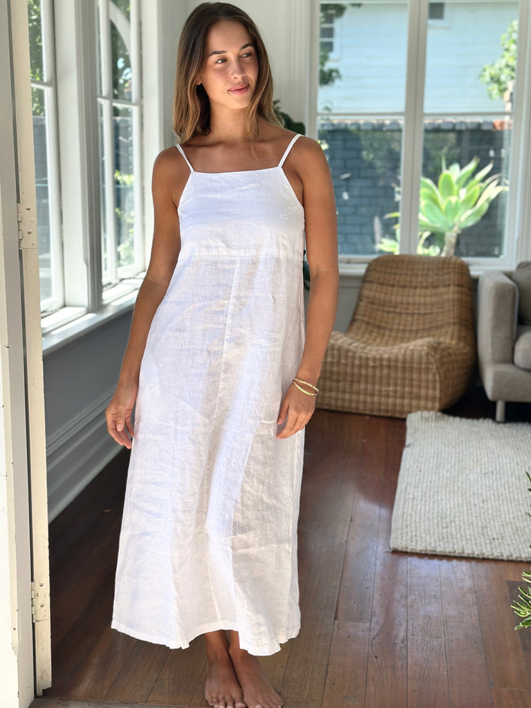 astrid dress - white linen General  