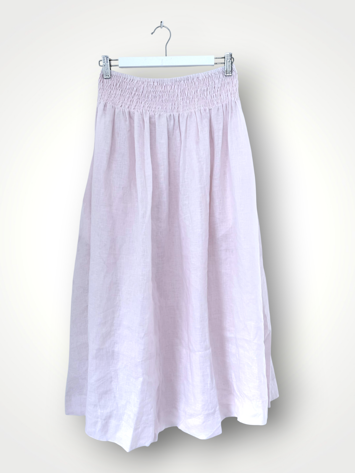 lulu skirt - soft pink linen
