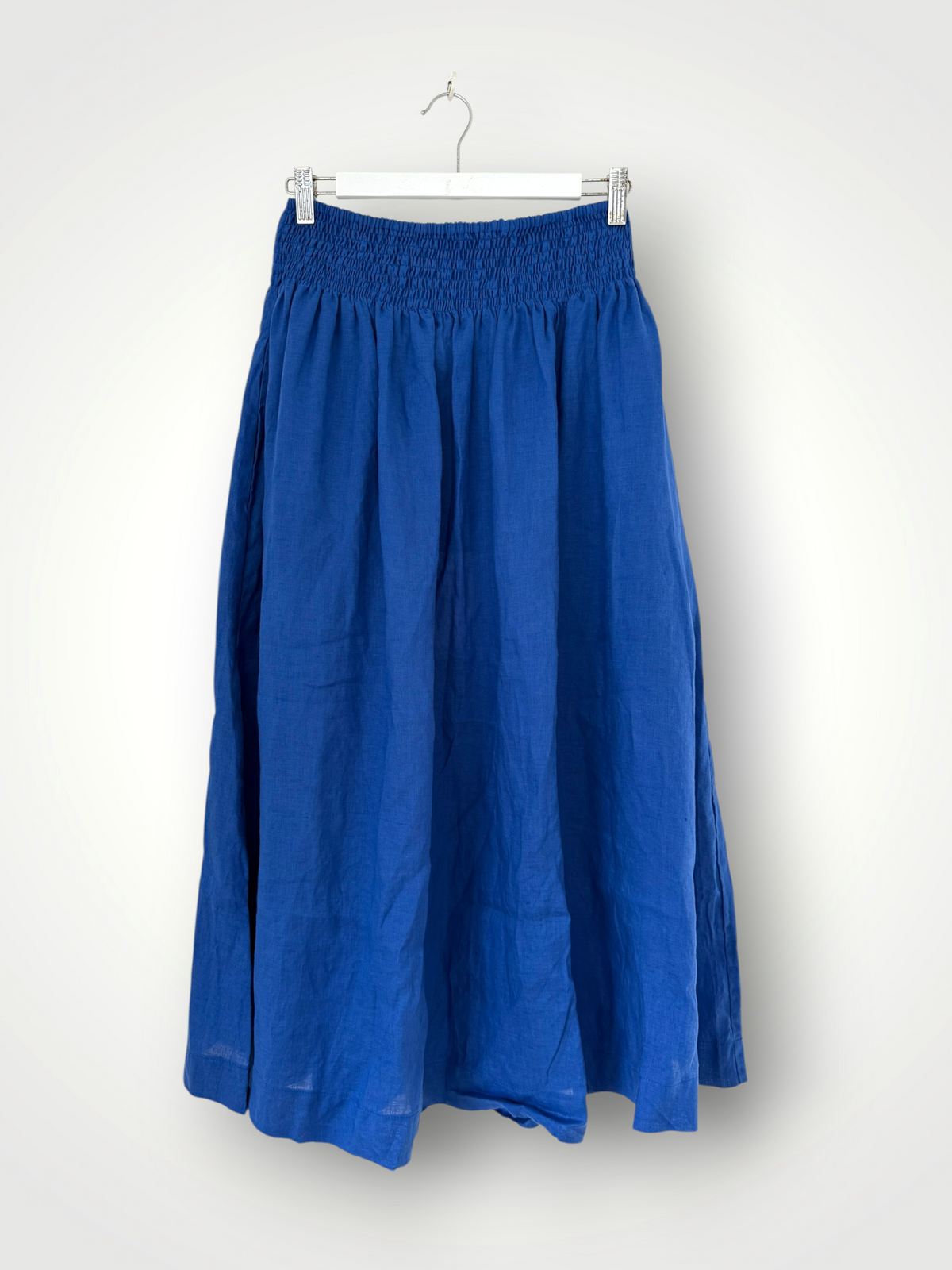 lulu skirt - cobalt linen