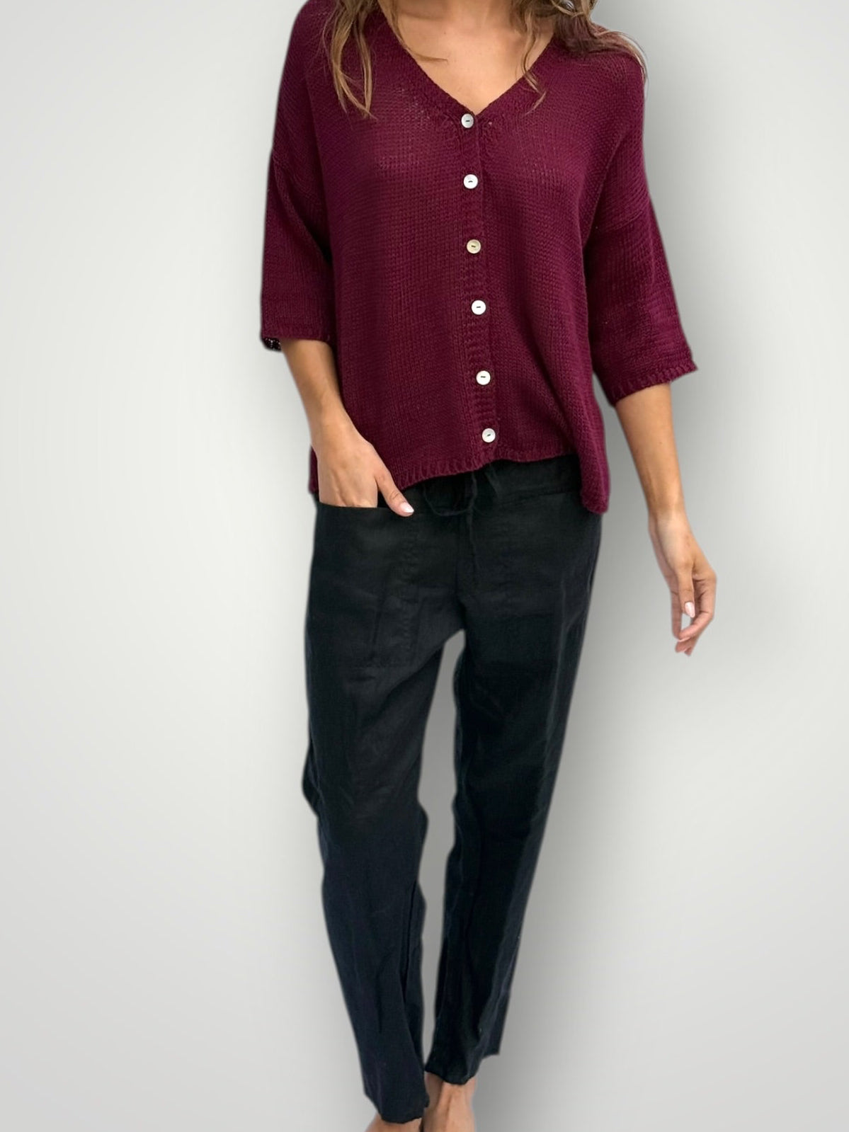 jessie pant-black linen Apparel