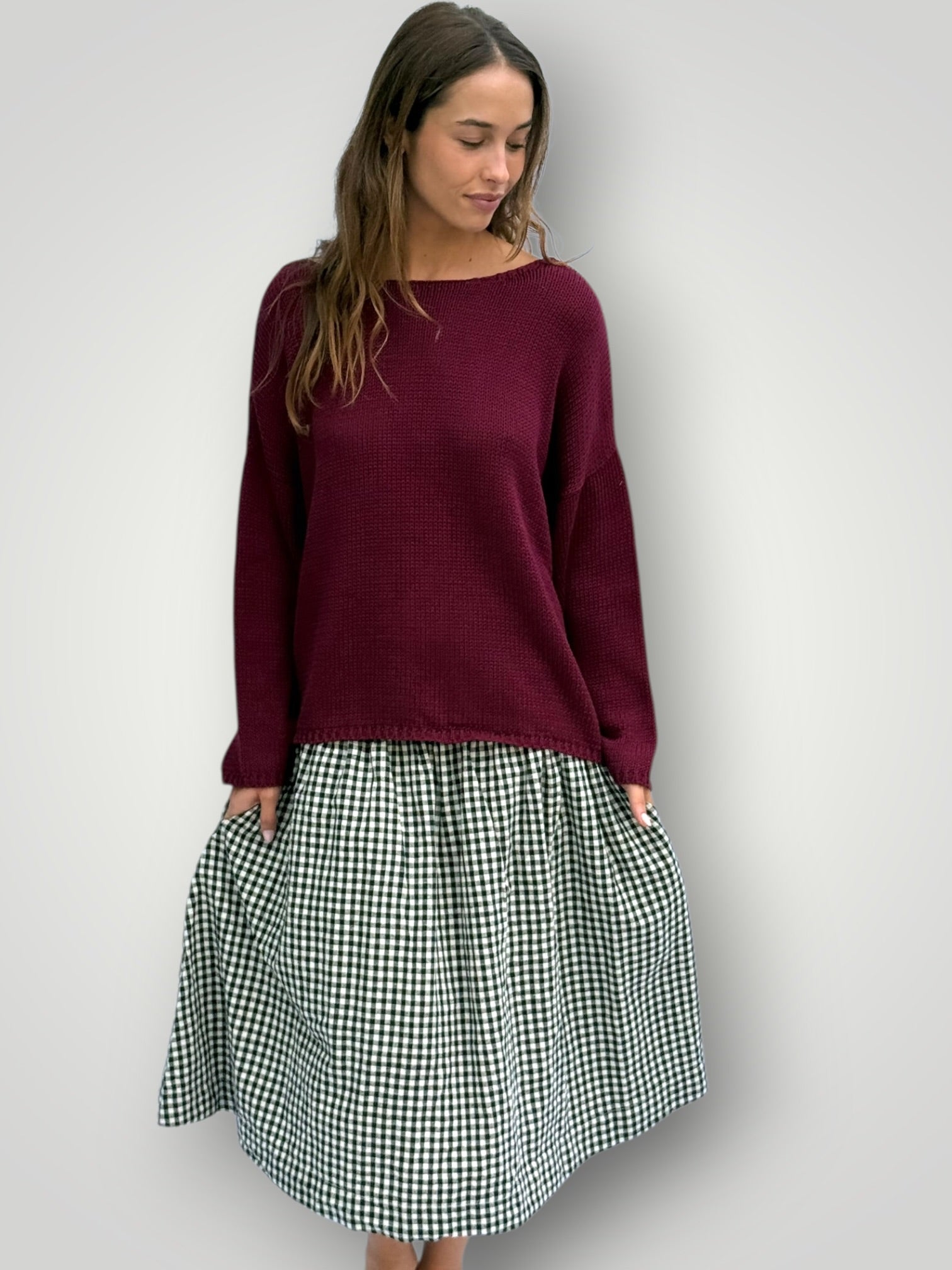 ashton cotton jersey - merlot Apparel