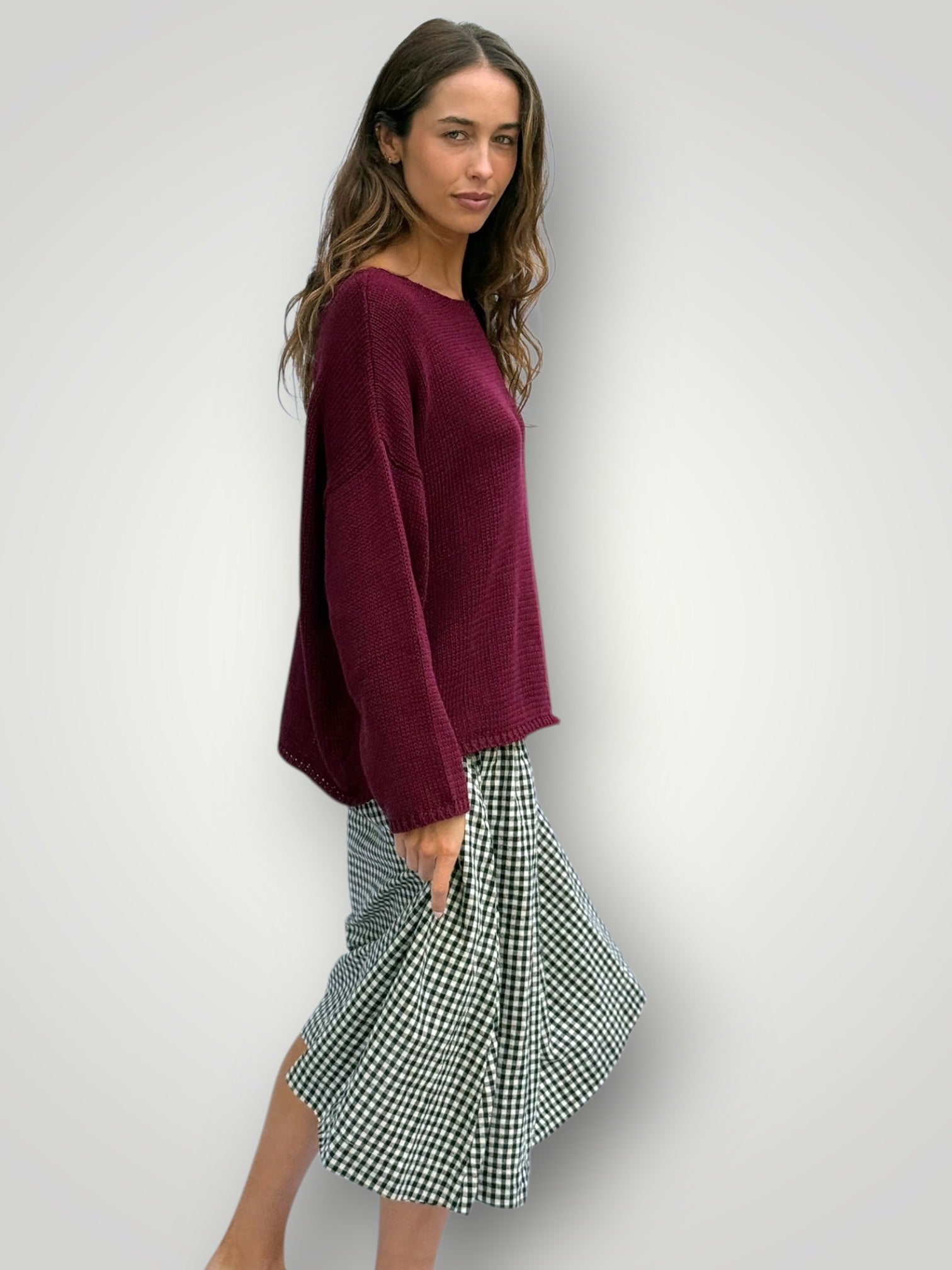 ashton cotton jersey - merlot Apparel
