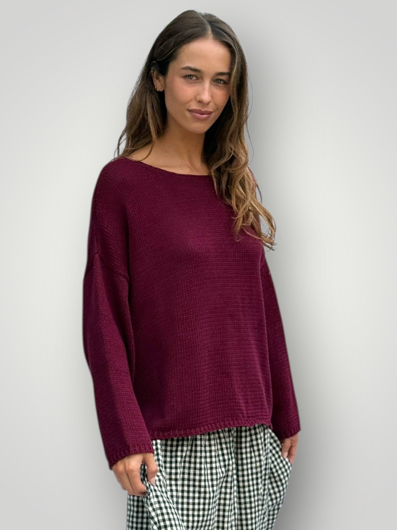 ashton cotton jersey - merlot Apparel