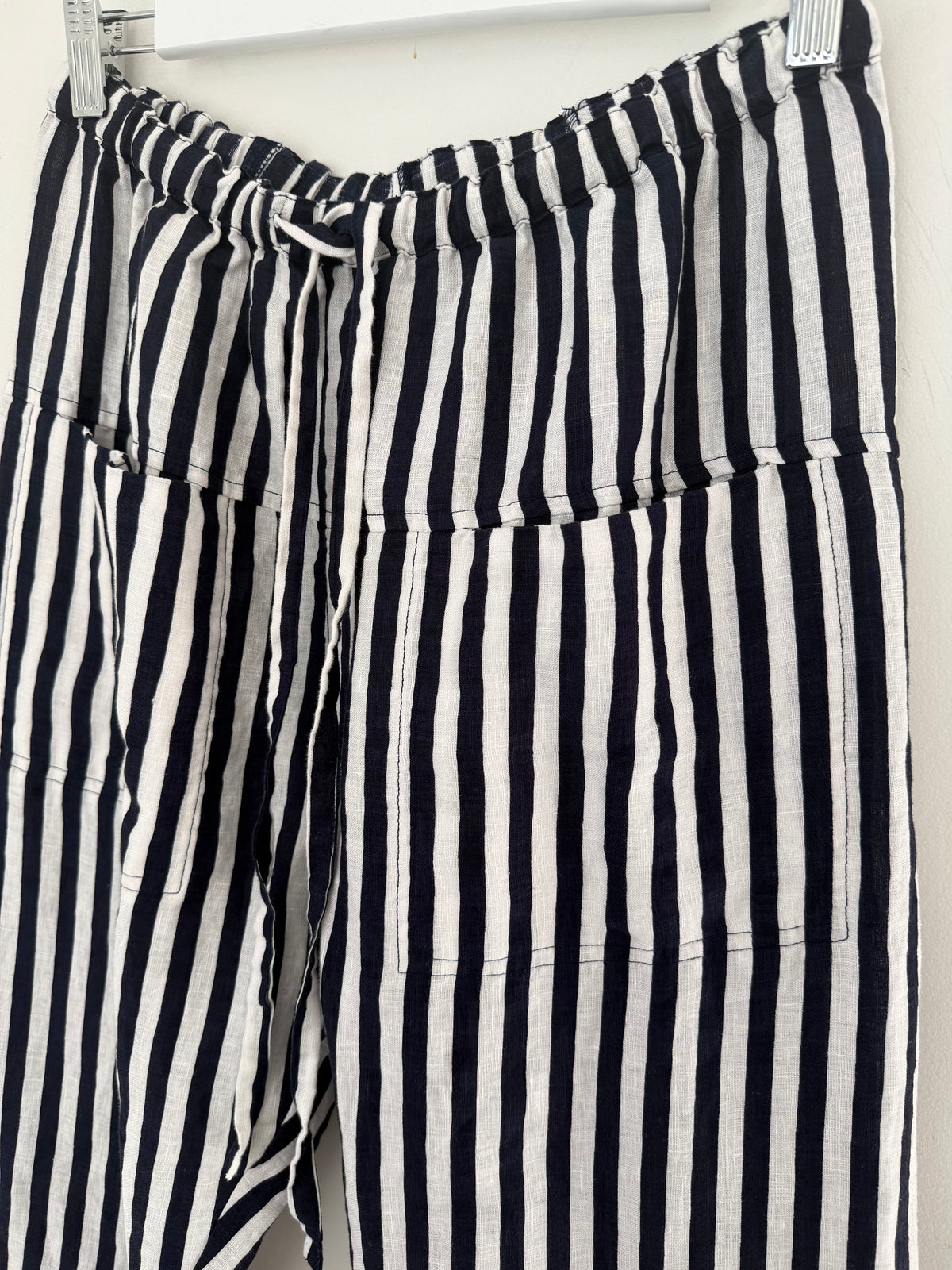 darcy pants - small navy stripe linen Apparel