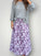 lulu skirt - purple floral cotton Apparel