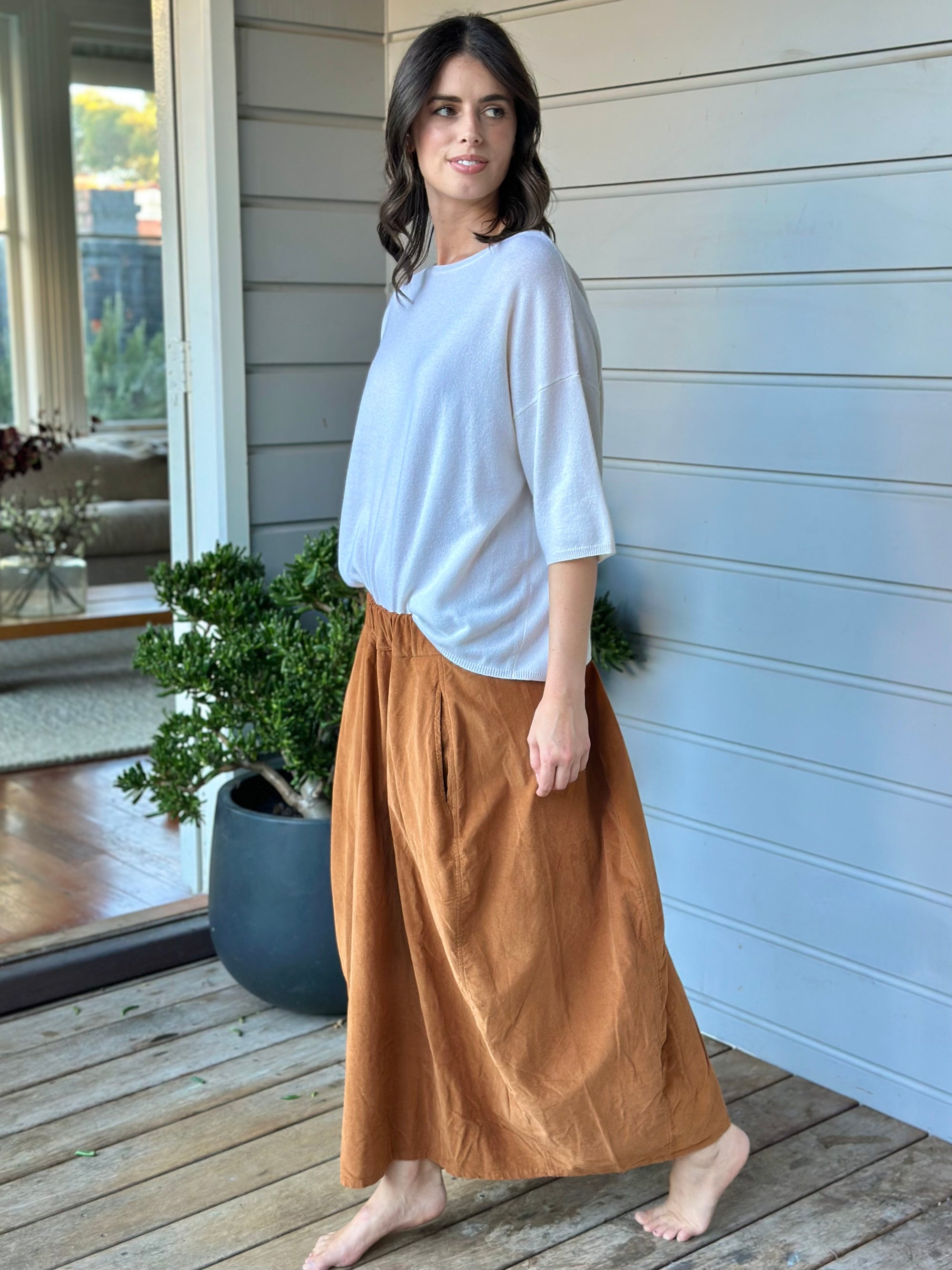 alexia cashmere top-winter white General