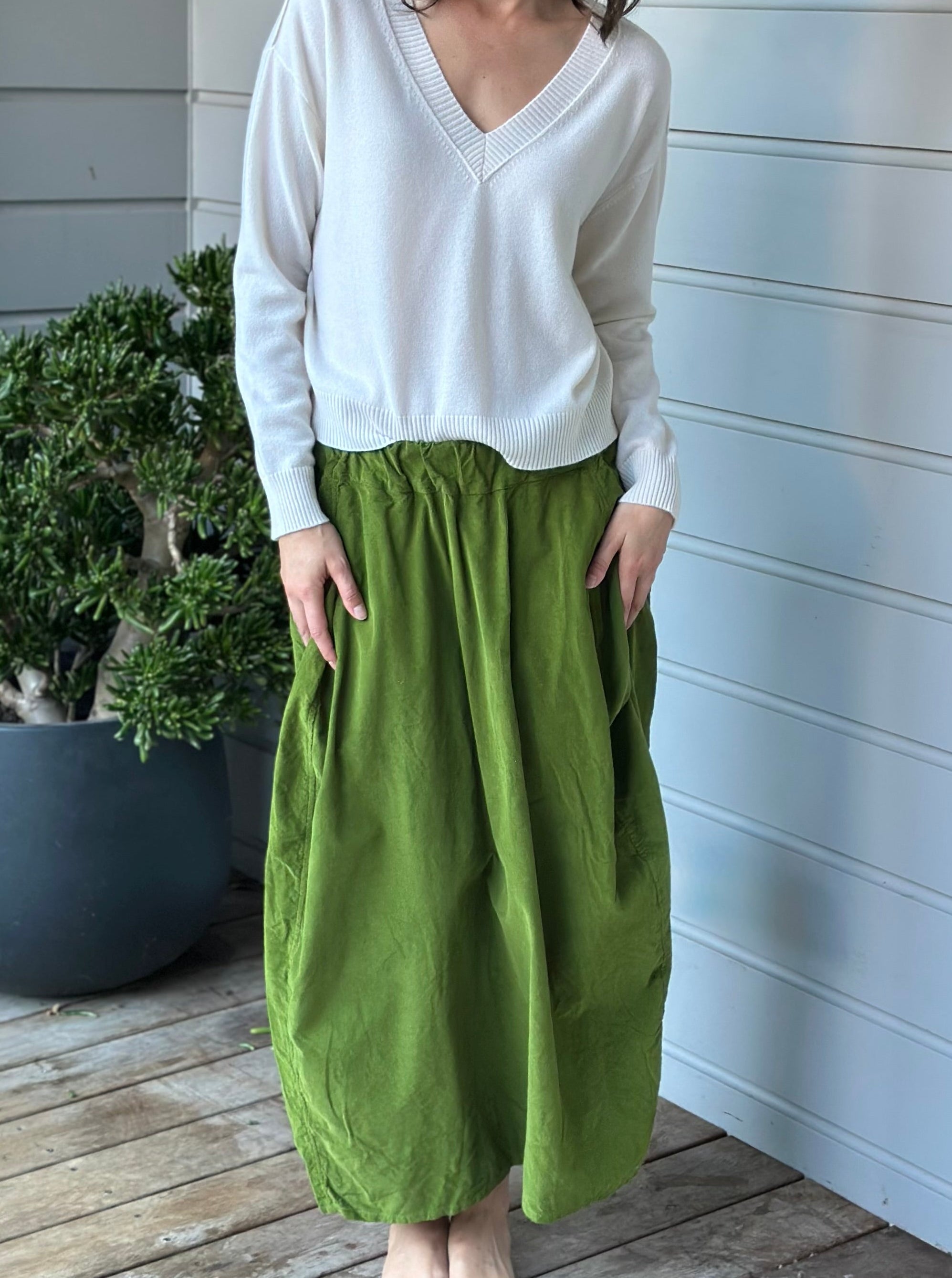 lana skirt - olive cord Apparel