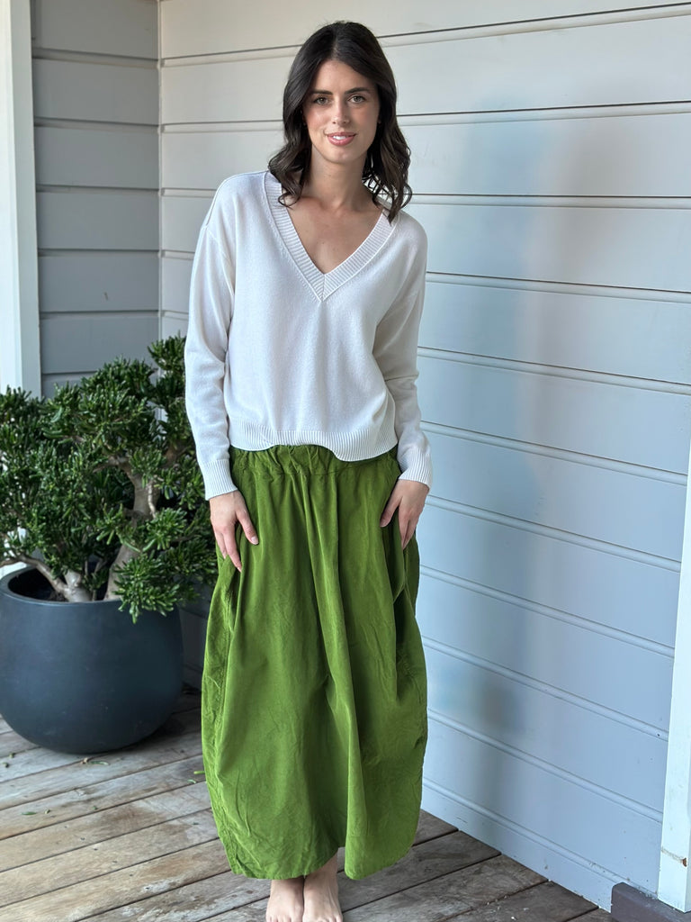 lana skirt - olive cord Apparel