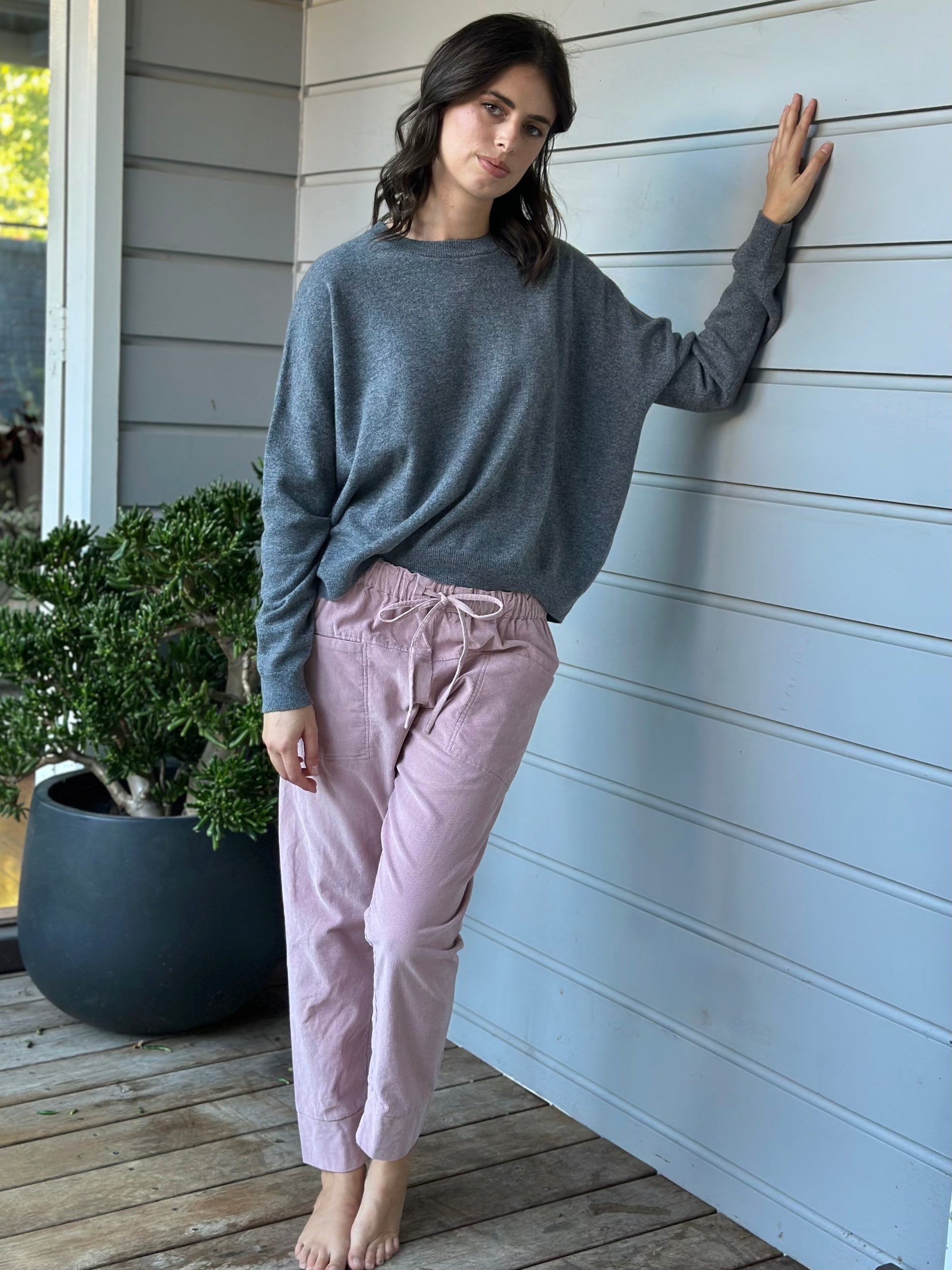 darcy pants-dusty pink cord Apparel