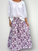 lulu skirt - purple floral cotton Apparel