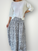 lulu skirt - grey floral linen Apparel
