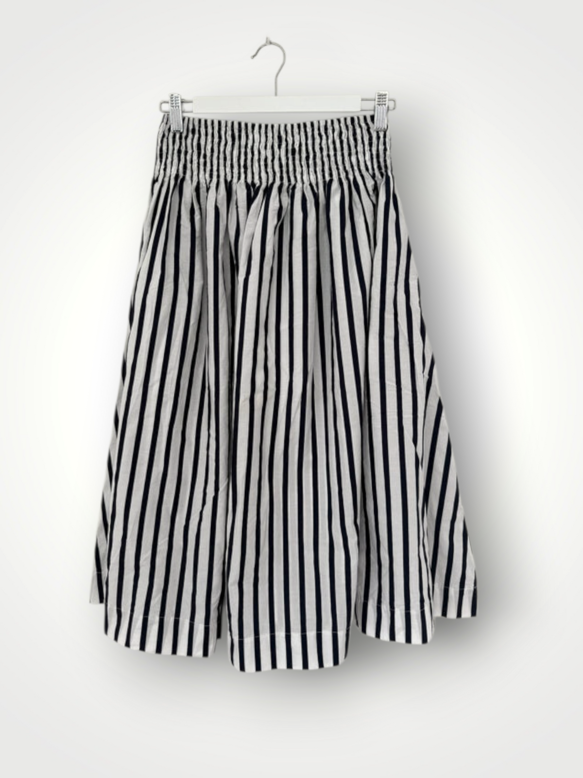 lola skirt - navy stripe linen Apparel