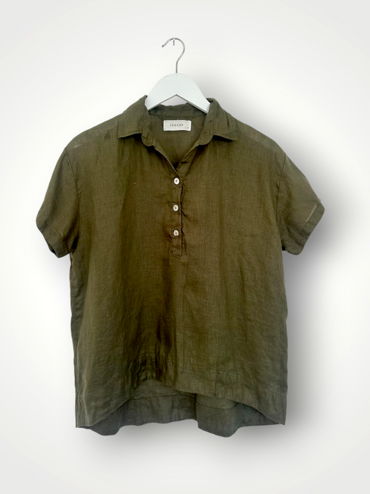 celia top -army linen Apparel