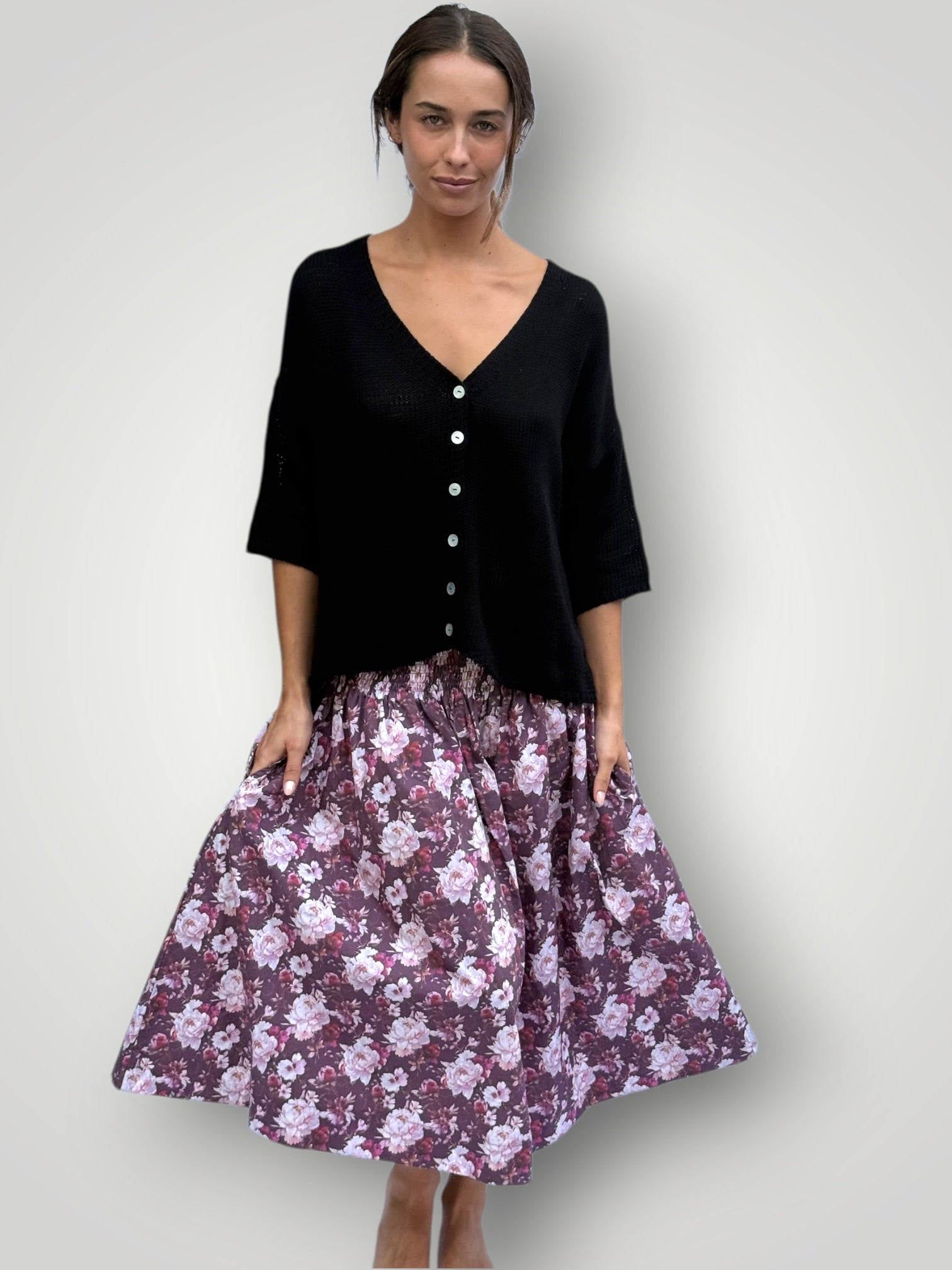 lola skirt - soft merlot rose cotton Apparel