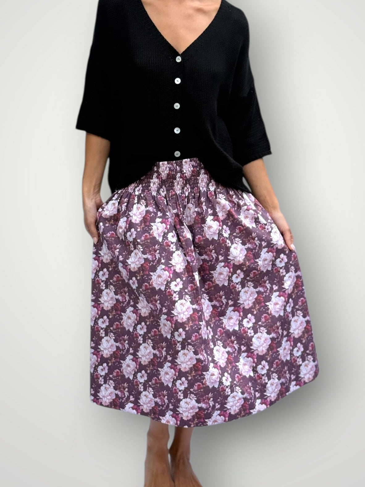 lola skirt - soft merlot rose cotton Apparel