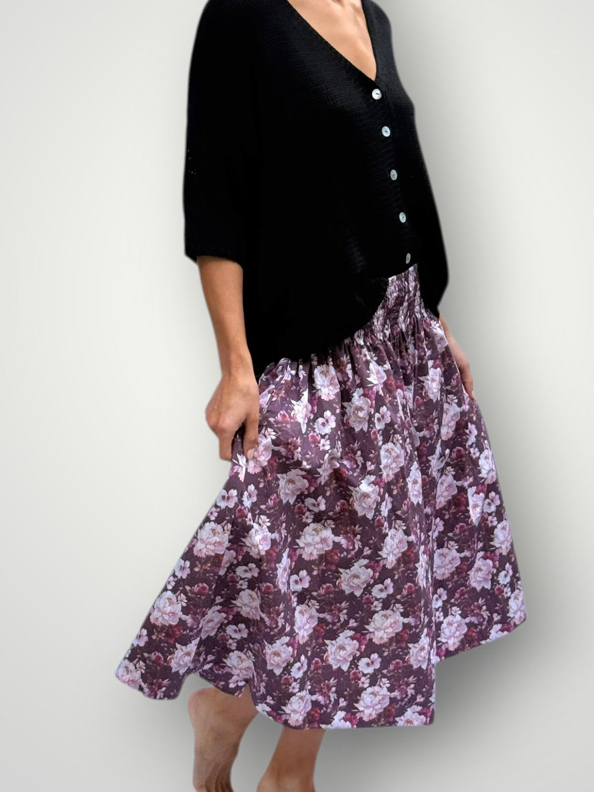 lola skirt - soft merlot rose cotton Apparel