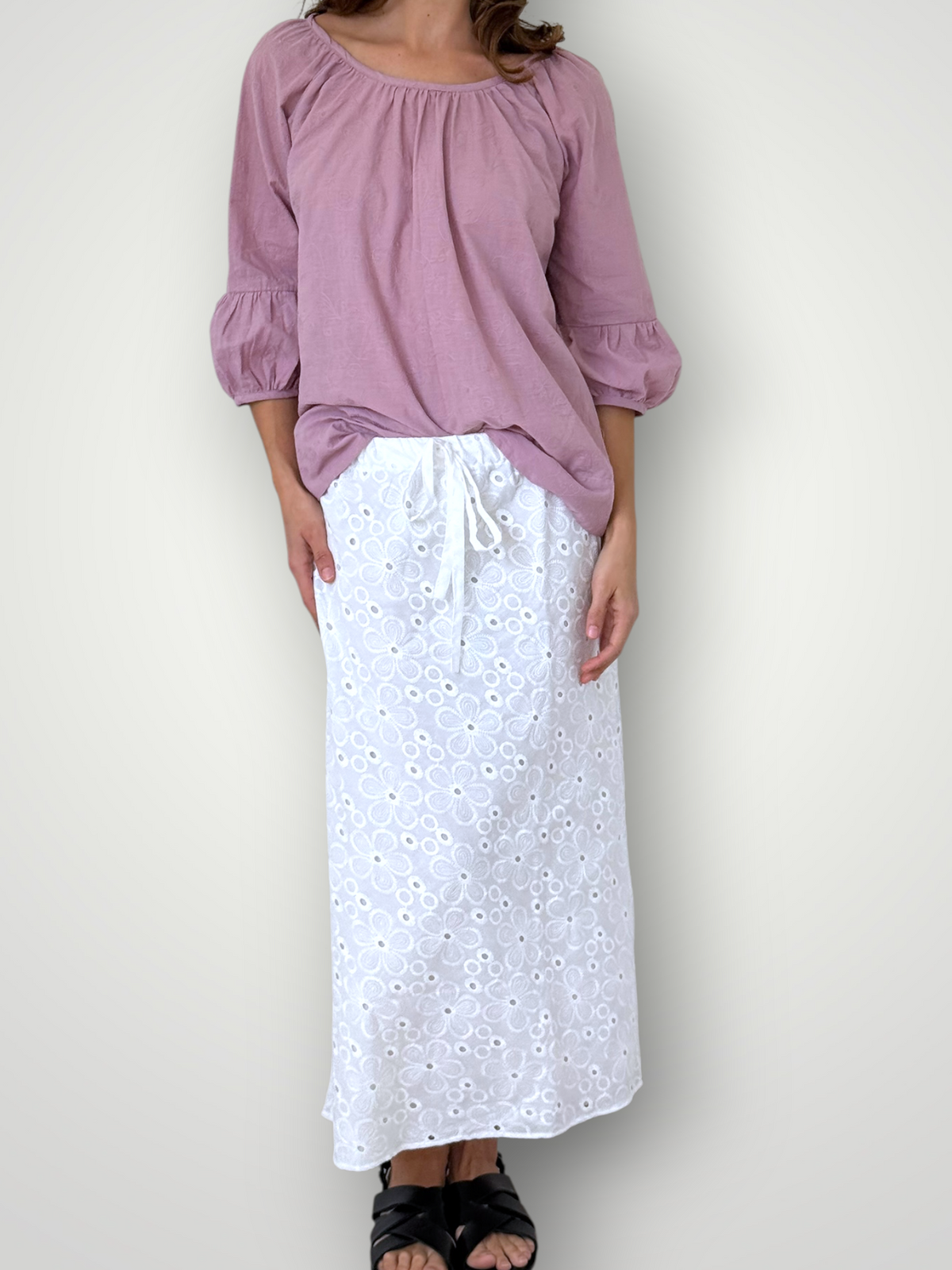 aria skirt - cotton embroidery Apparel
