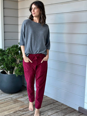 darcy pants - merlot cord Apparel