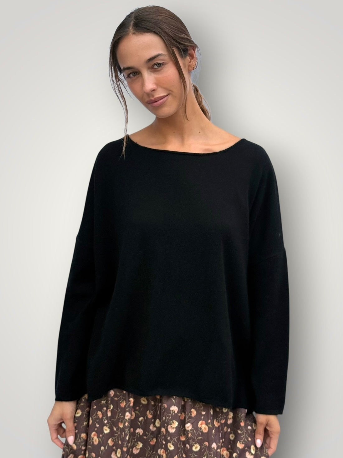 sophie cashmere knit-black General