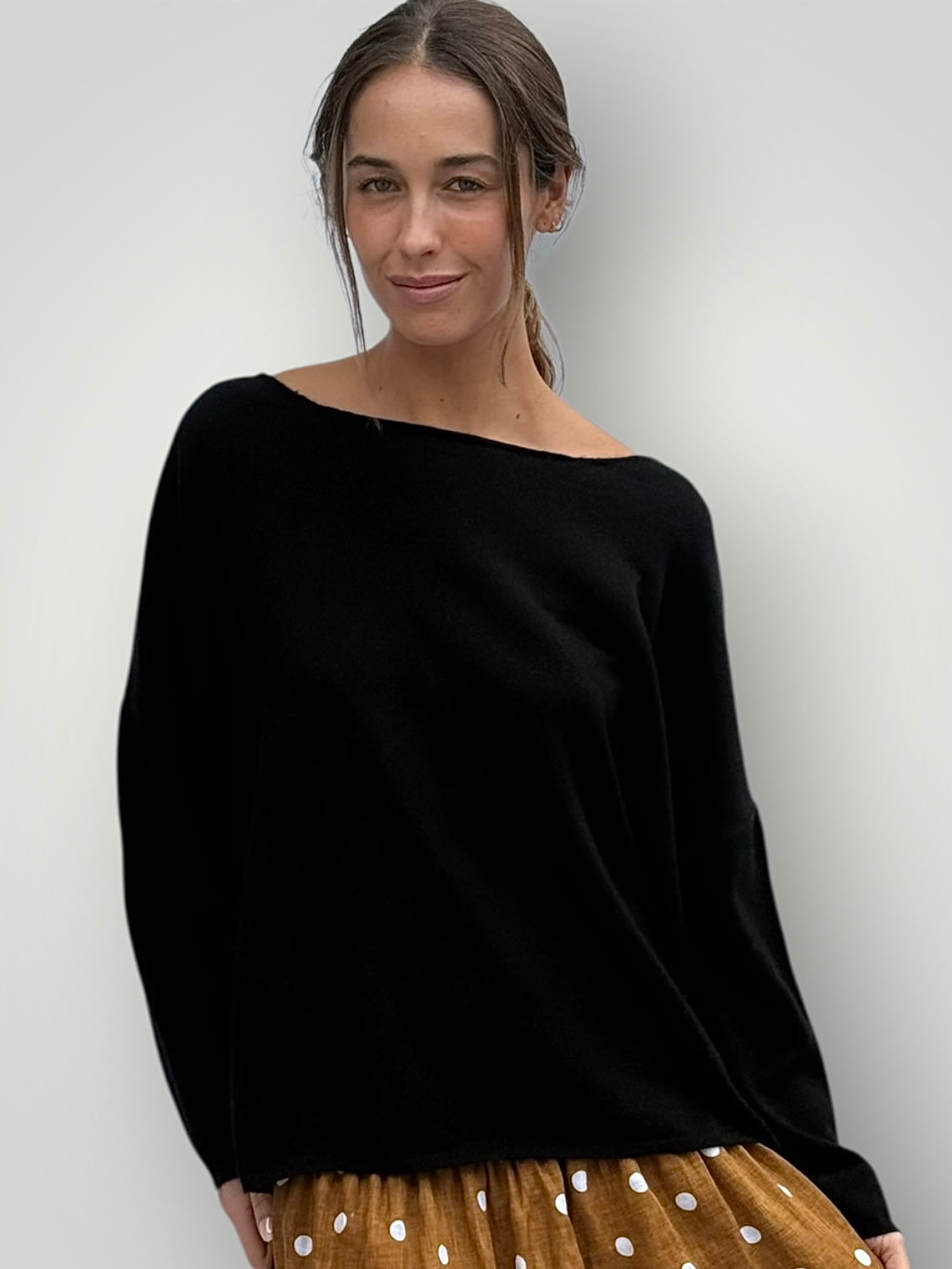 sophie cashmere knit-black General