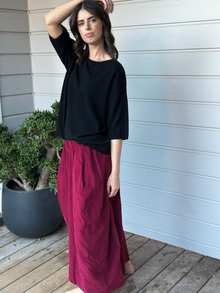 lana skirt - merlot cord Apparel