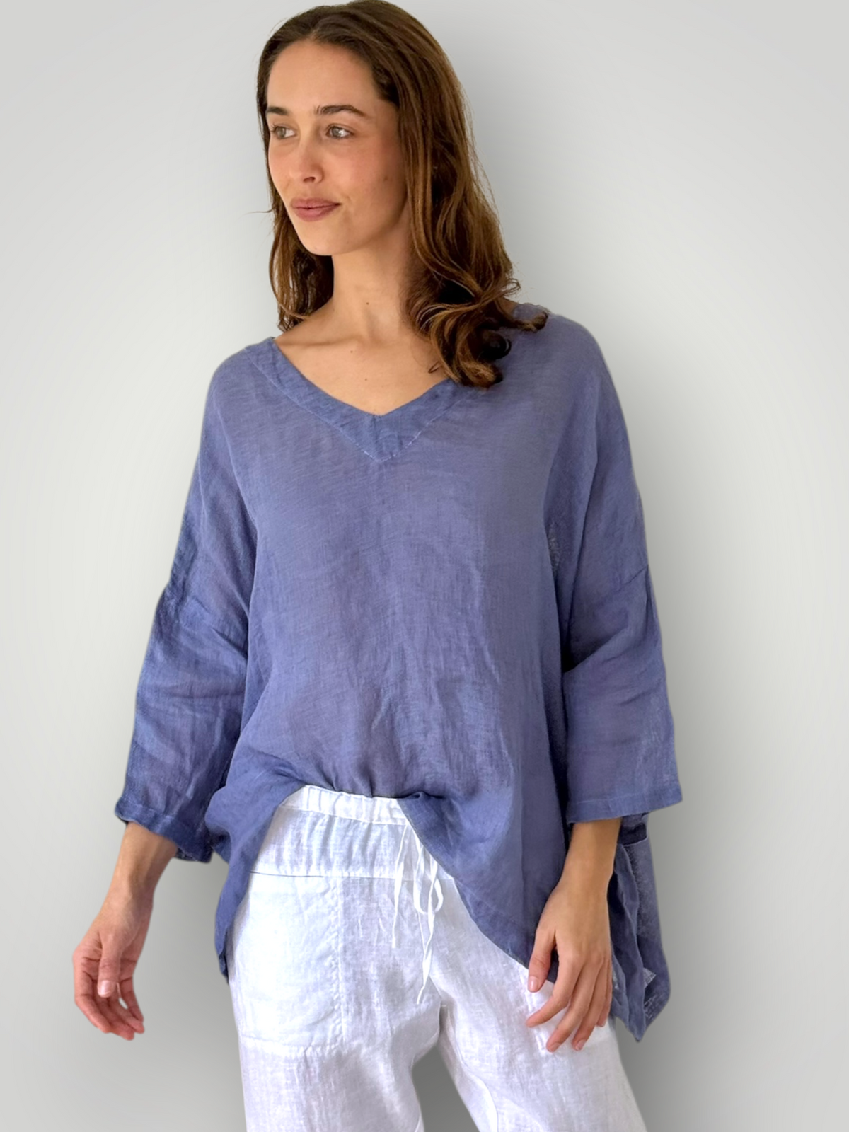 lydia top -cornflower linen Apparel