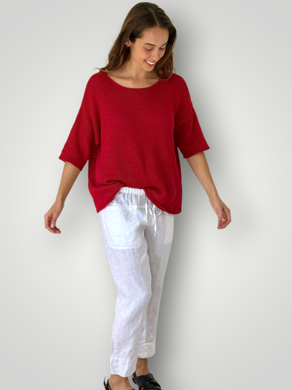 darcy pant - white linen Apparel