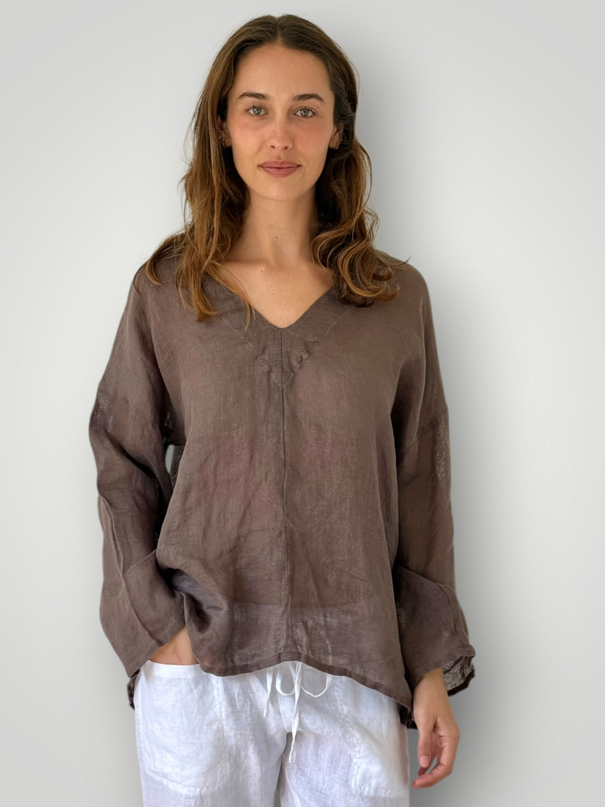 paige top - soil linen gauze Apparel