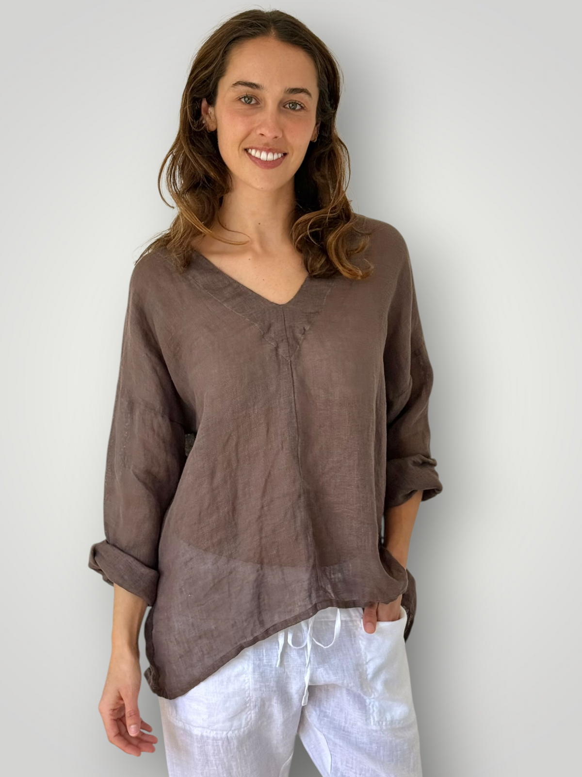 paige top - soil linen gauze Apparel