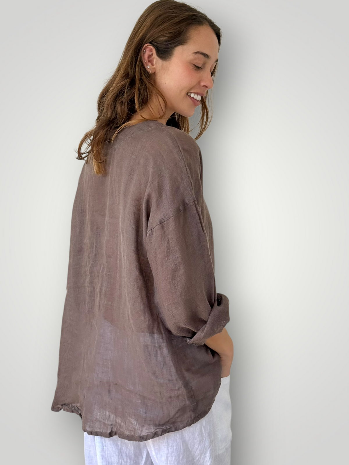 paige top - soil linen gauze Apparel