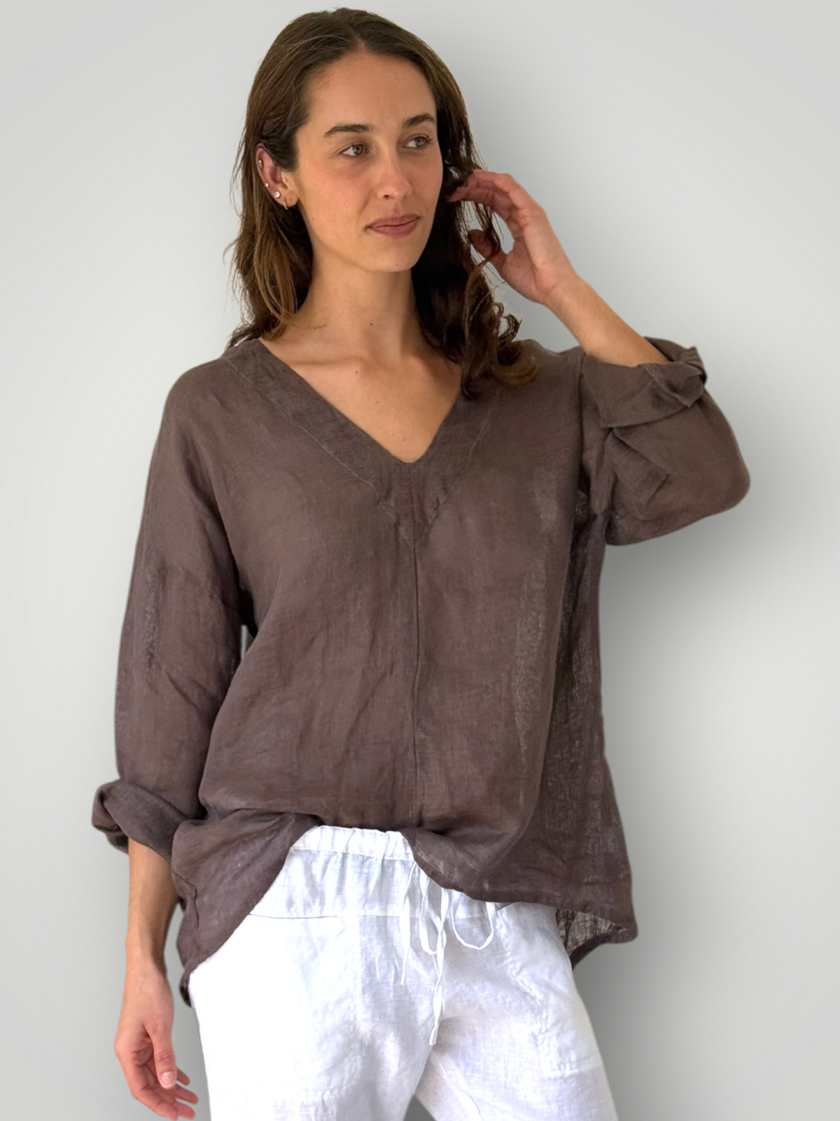 paige top - soil linen gauze Apparel