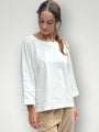 april cotton knit top-winter white Apparel