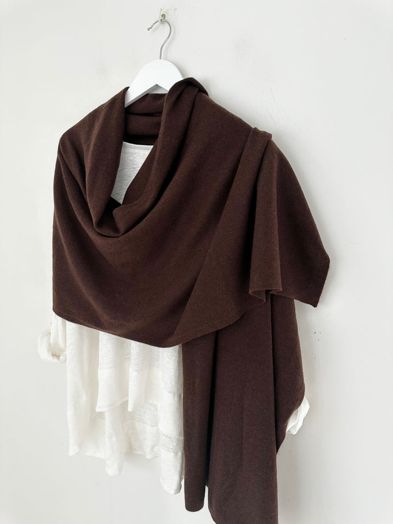 large cashmere scarf-chocolate Apparel