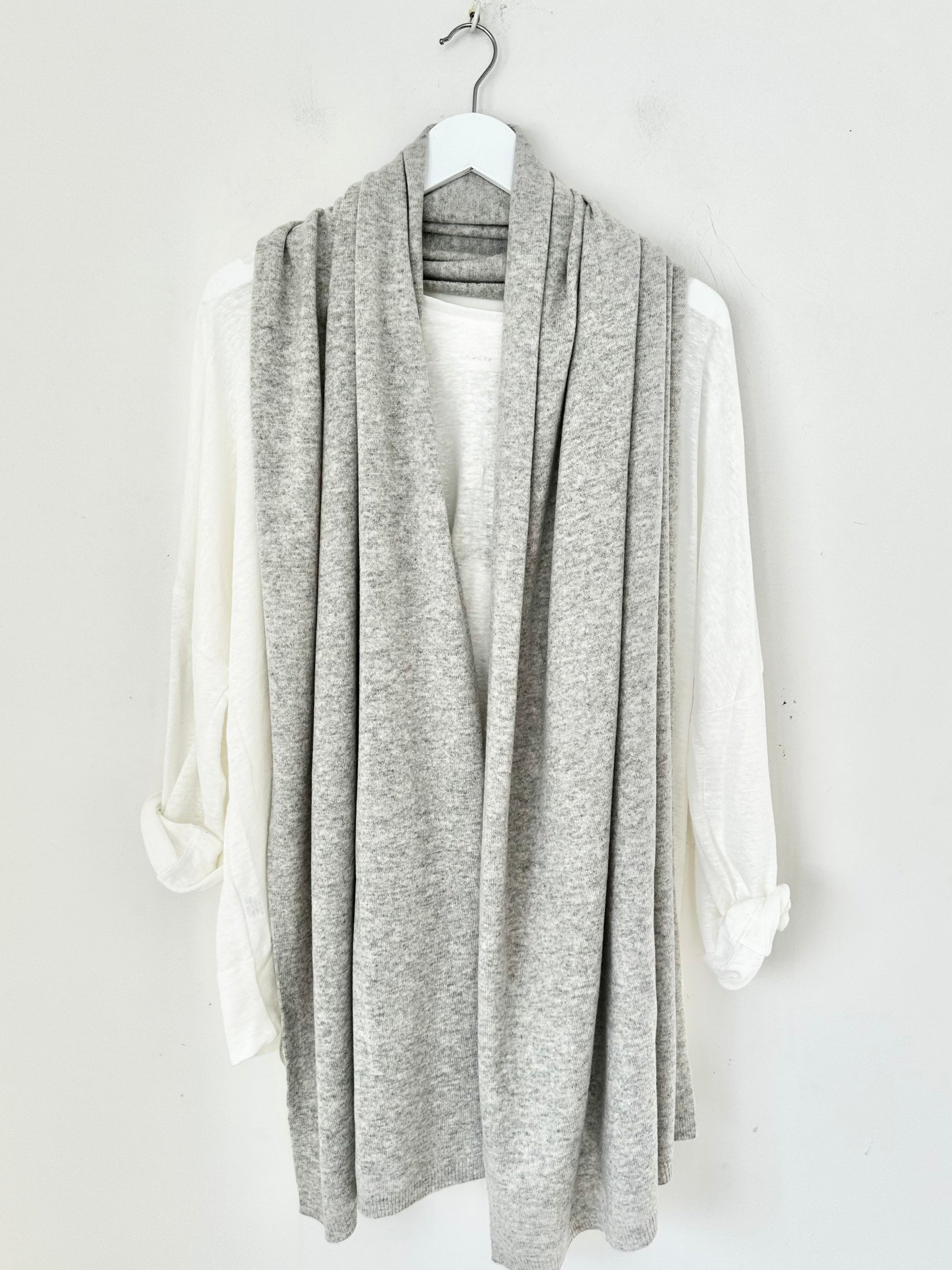 large cashmere scarf- grey marle Apparel