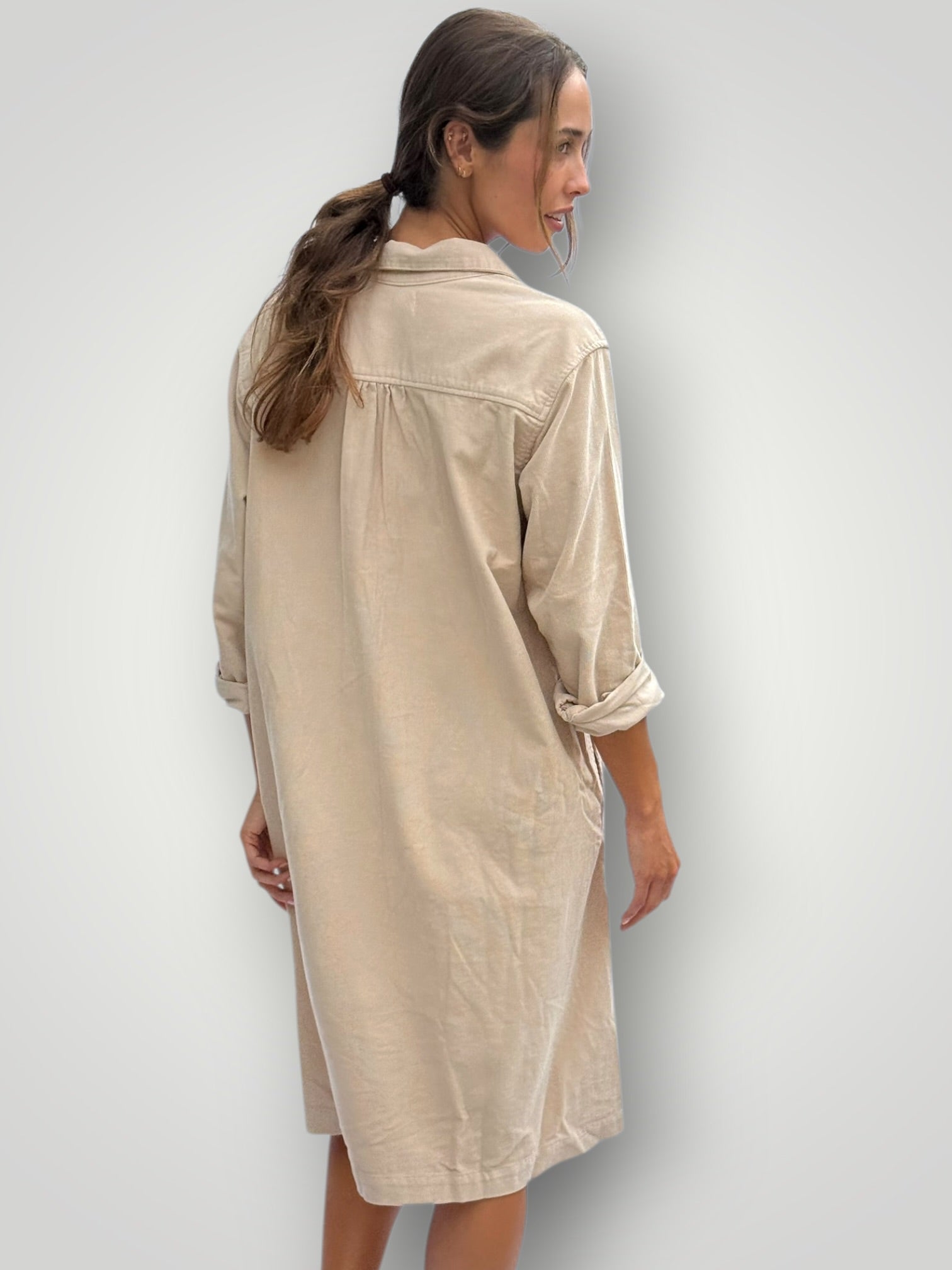 bianca dress -almond cord Apparel