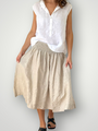 lola skirt - natural linen Apparel