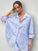 caitlyn shirt - cornflower stripe cotton Apparel