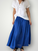 lulu skirt - cobalt linen Apparel