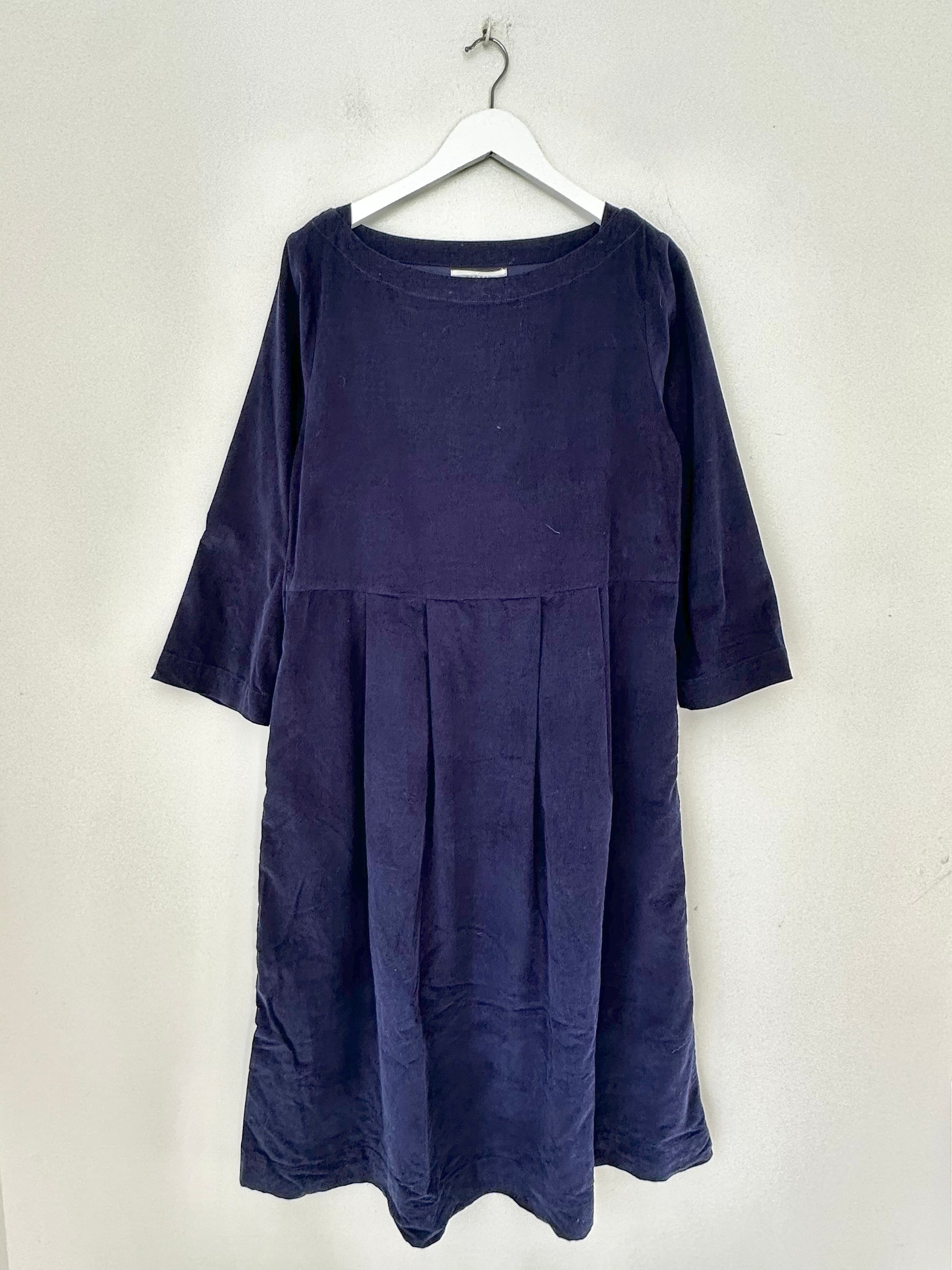 laura dress-indigo cord