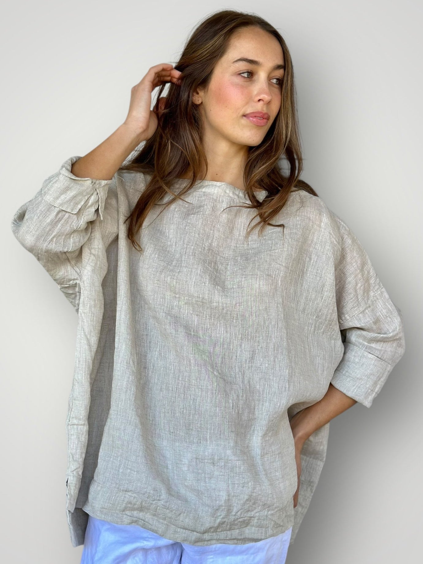 avril top - natural linen Apparel