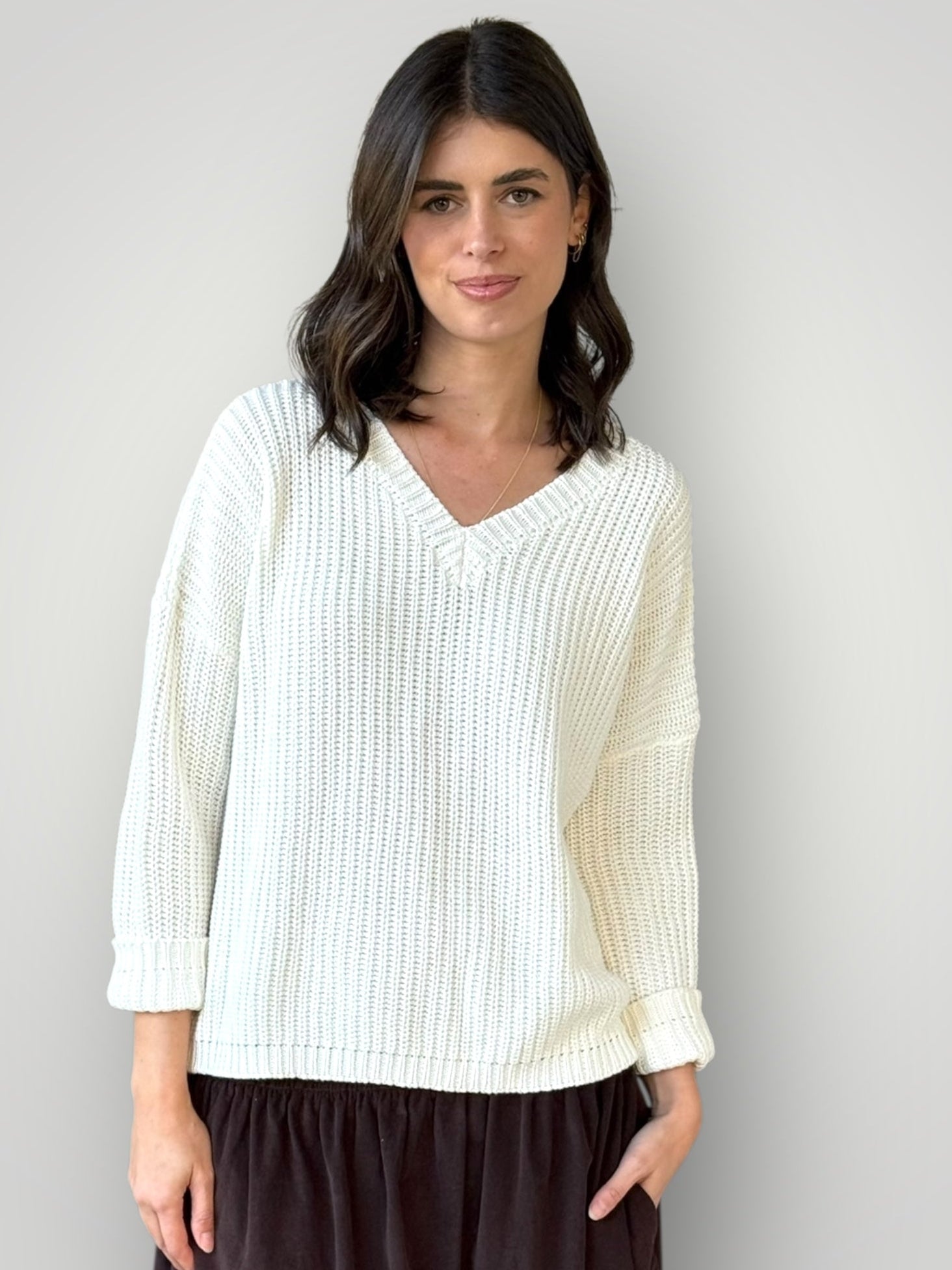 jasper knit-warm white cotton Apparel