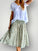 lola skirt - sage flora linen Apparel