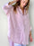 megan shirt - peony pink linen Apparel