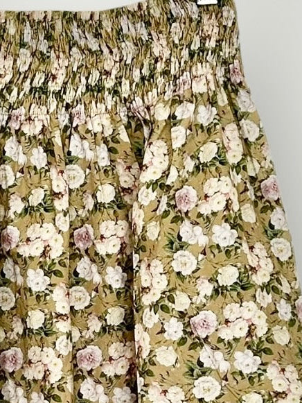 lola skirt - summer olive floral cotton Apparel