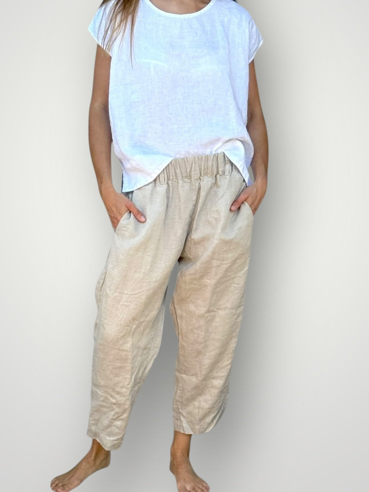peta pants - natural linen Apparel