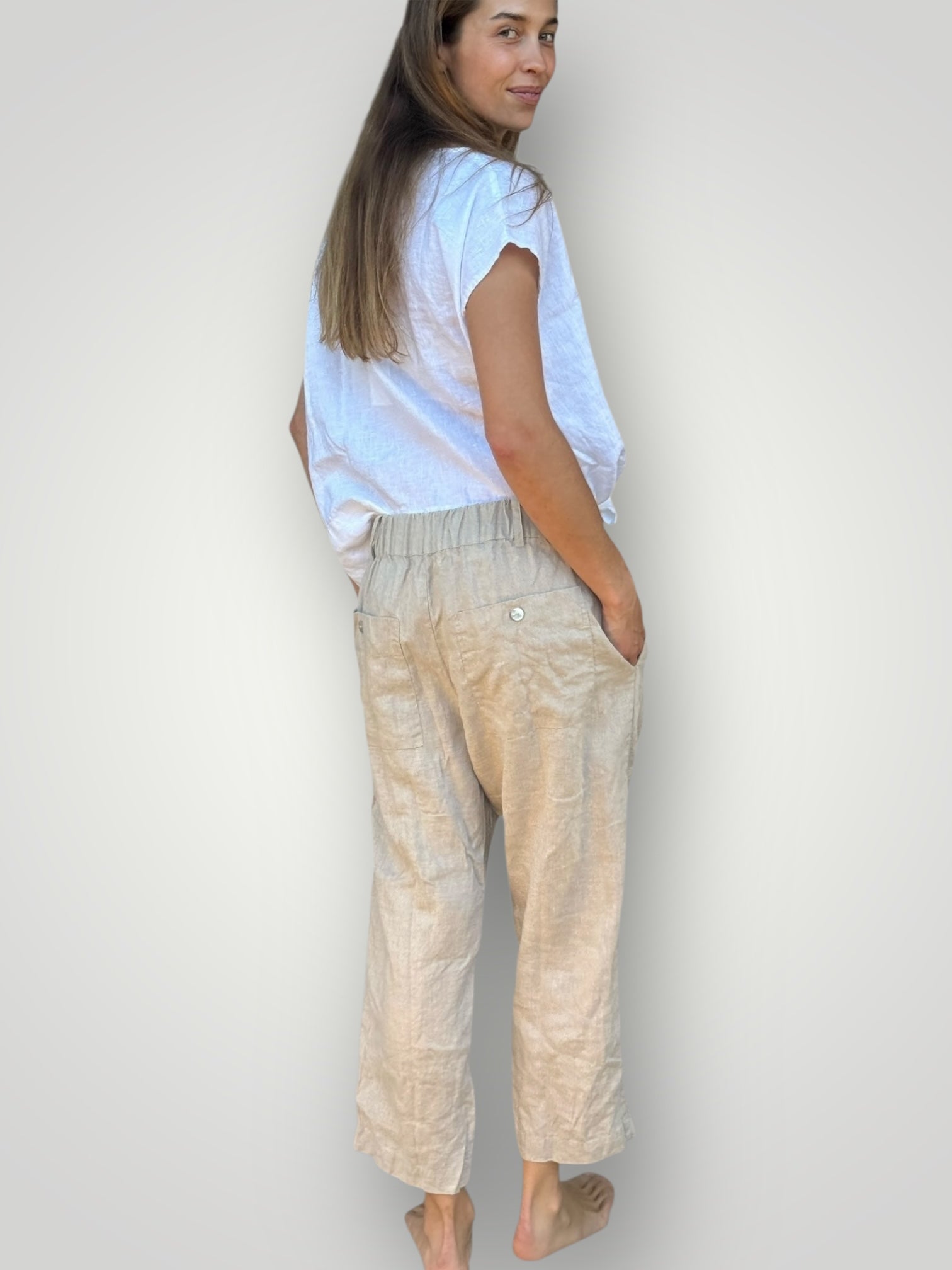 peta pants - natural linen Apparel