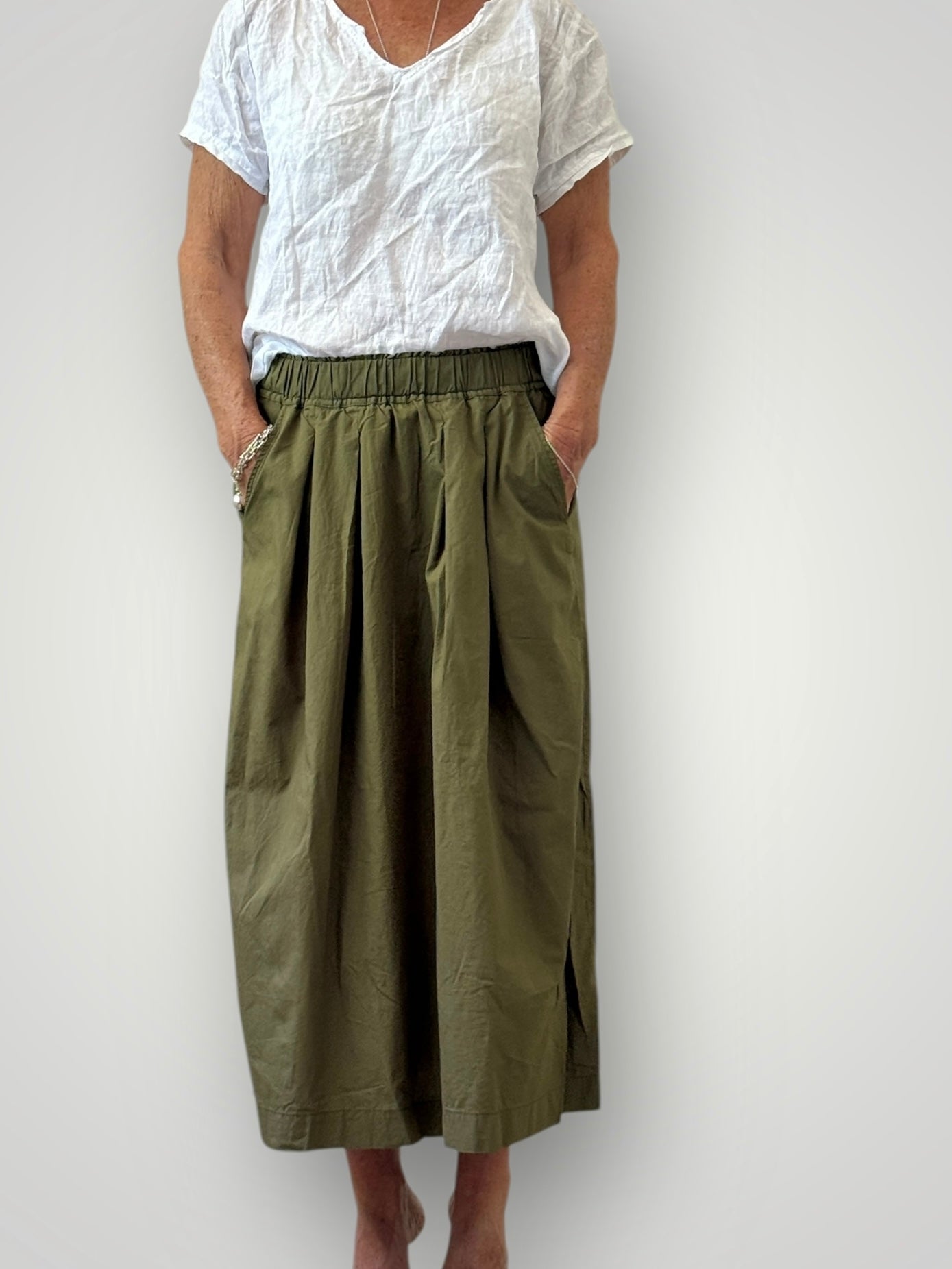 Lilliana skirt-army cotton